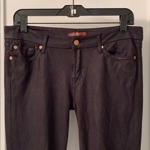 7 for all mankind micro suede jeans coated black